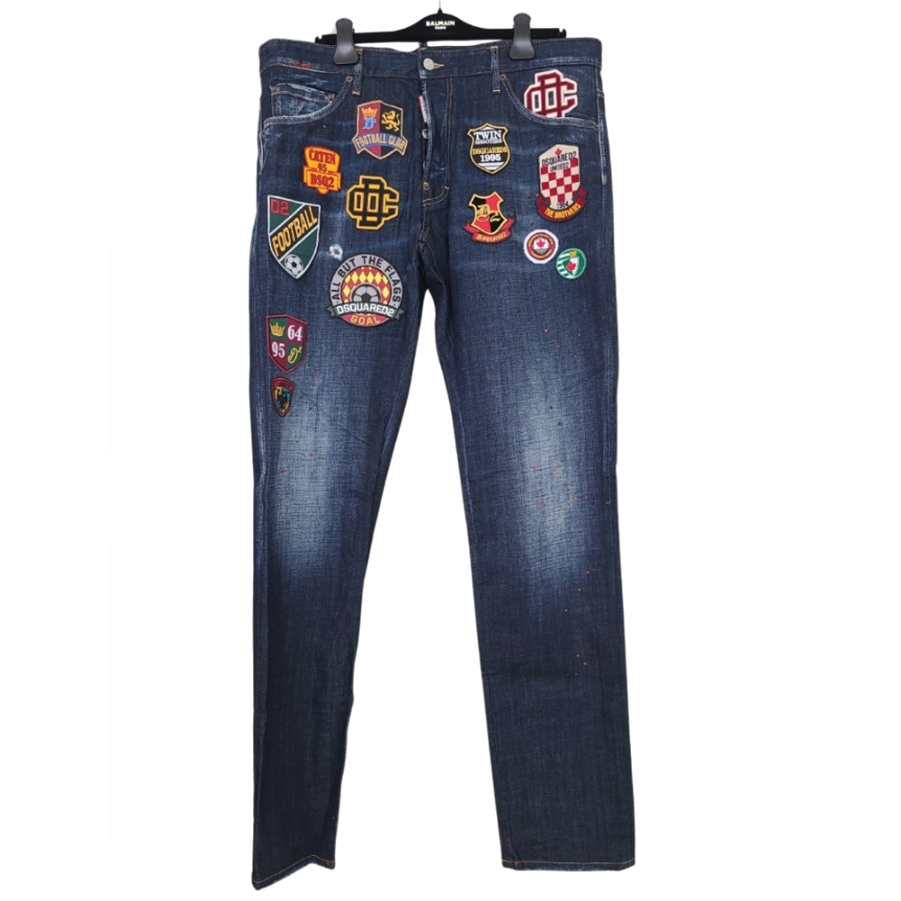 🇨🇦 NWOT DSQUARED2 🇨🇦 Men's Cool Guy Jeans 👖 with Patches - Fits 40" Waist